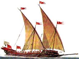 (20) 202 - Barco egipcio con velas latinas
