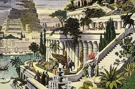 (12) 201 - Jardines Colgantes de Babilonia - maravilla del mundo antiguo.